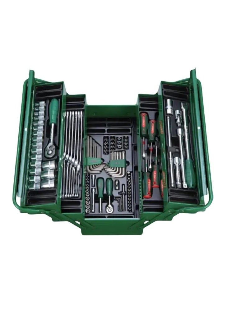 HANS TTBK-68 68-Piece Professional Socket & Tool Set in Heavy-Duty Tote Box - Complete Metric Wrench & Socket Kit for Workshop
